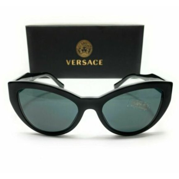 Versace Women\'s Black and Grey Cat Eye Sunglasses!